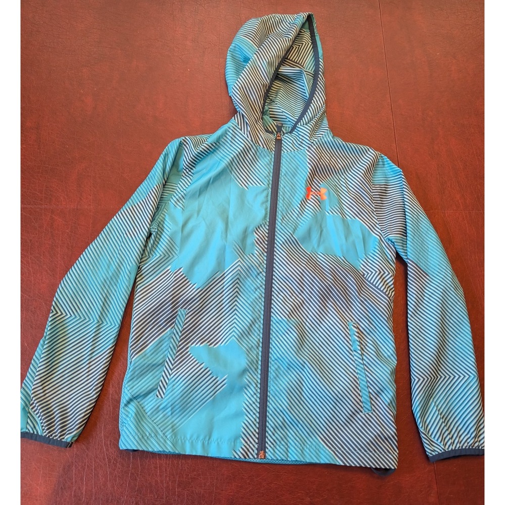 Under Armour Youth Boys Lightweight Sackpack Hooded Windbreaker‎ Jacket Size YMD